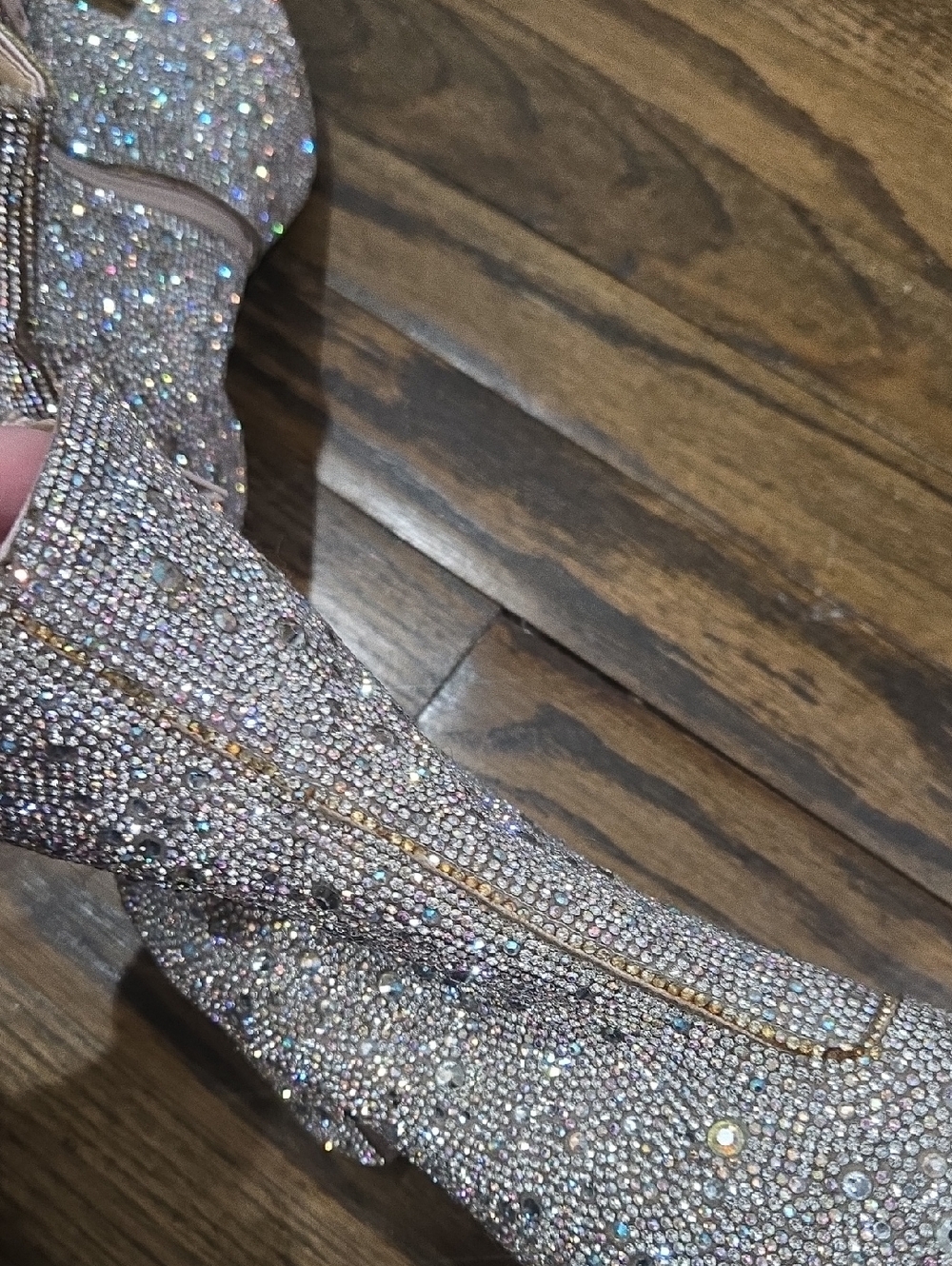 Betsey Johnson Kyla Rhinestone Booties Pointed Toe Size 6 - Picture 5 of 15